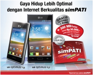 Optimalkan Gaya Hidupmu Bersama LG Optimus dan Internet Berkualitas simPATI 