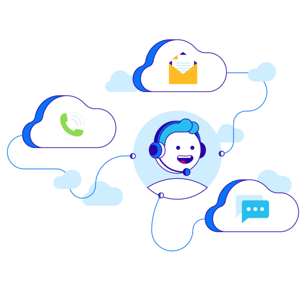 ilustrasi cloud contact