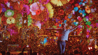 Chris Martin, Vokalis Coldplay di Sebuah Konser Musik