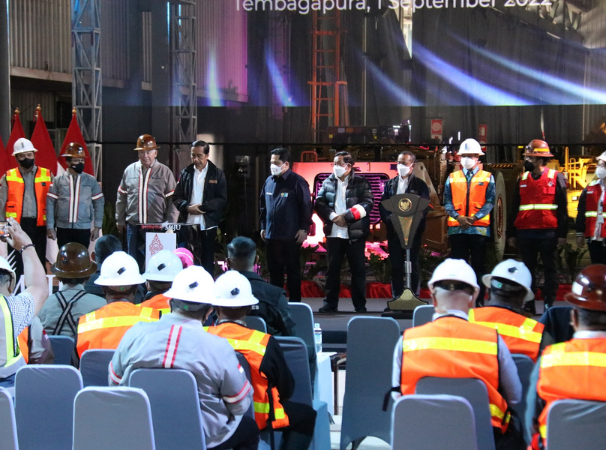 . Penerapan teknologi 5G Underground Smart Mining di PTFI secara resmi diluncurkan oleh Presiden RI Joko Widodo