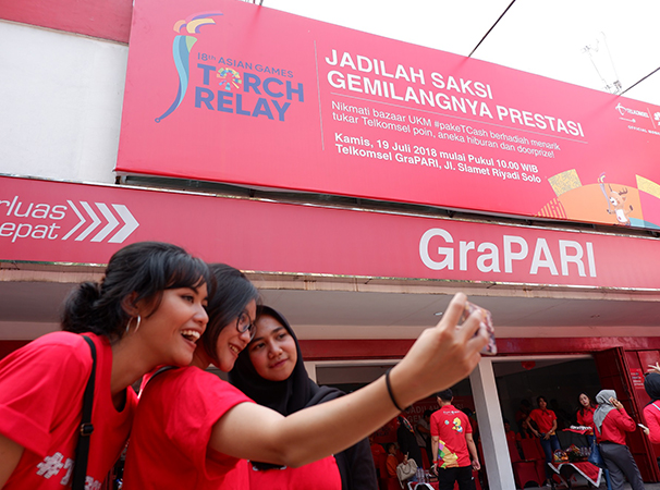 Telkomsel Sukseskan Pawai Obor Asian Games 2018 di 5 Kota